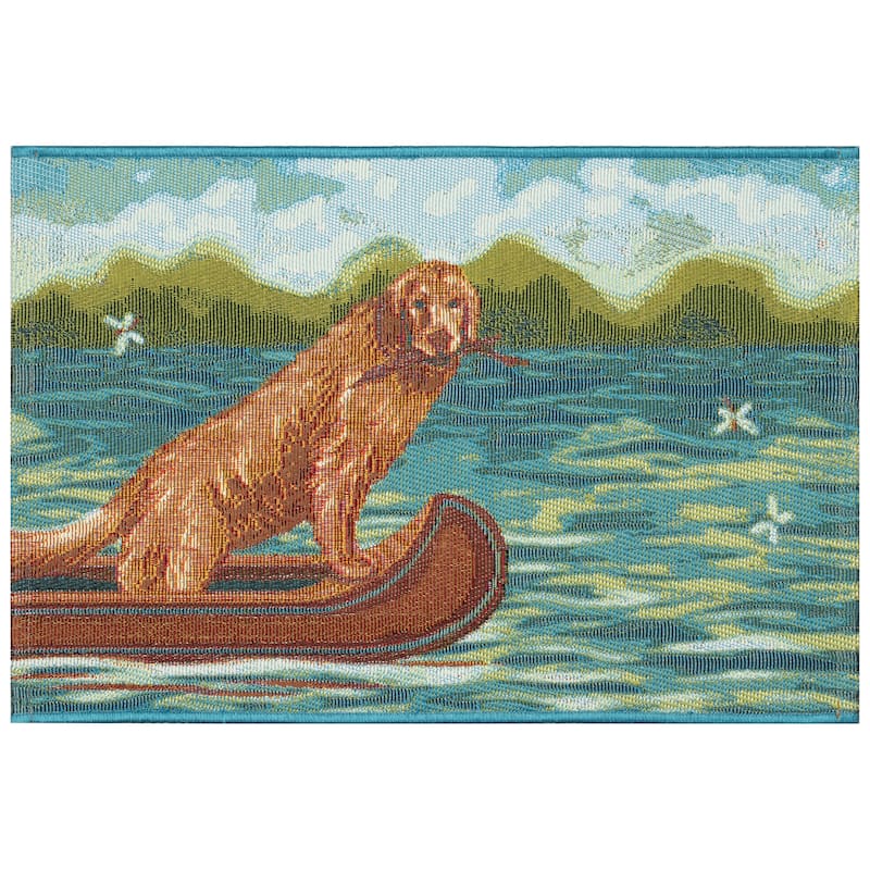 Liora Manne Esencia Lake Dog Indoor/Outdoor Mat - 1'7" x 2'5"