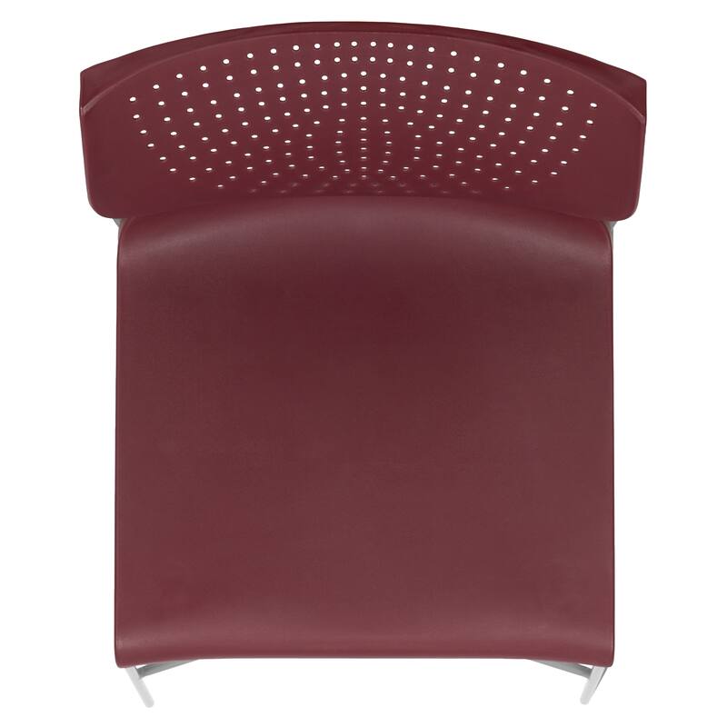 661 lb. Capacity Full Back Stack Chair with Powder Coated Frame