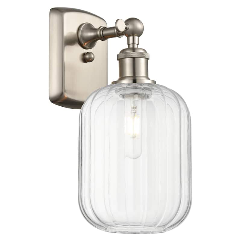 Innovations Lighting 516-1W-13-7 Preston Sconce Preston 13" Tall Wall - Brushed Satin Nickel / Clear