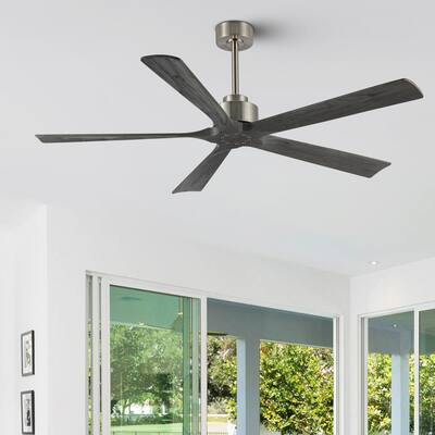 WINGBO 60" Solid Wood DC Motor Indoor Ceiling Fan with Remote·