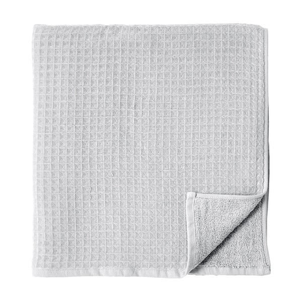 slide 2 of 4, Waffle Twist Bath Towel - Bath Towel Grey