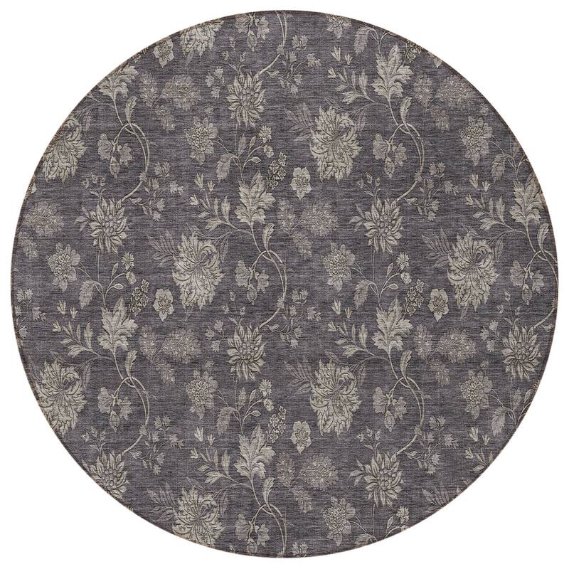HomeRoots Floral Transitional Rectangle Outdoor Rug