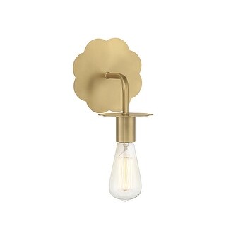 Trade Winds Florian 1-Light Wall Sconce in Natural Brass