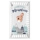 preview thumbnail 1 of 0, Aztec Watercolor Mountains Collection Boy or Girl Photo Op Fitted Crib Sheet - Navy Blue, Aqua and Grey