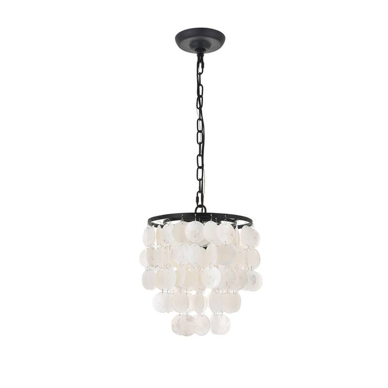 Selene Shell/ Brass 1-light Pendant