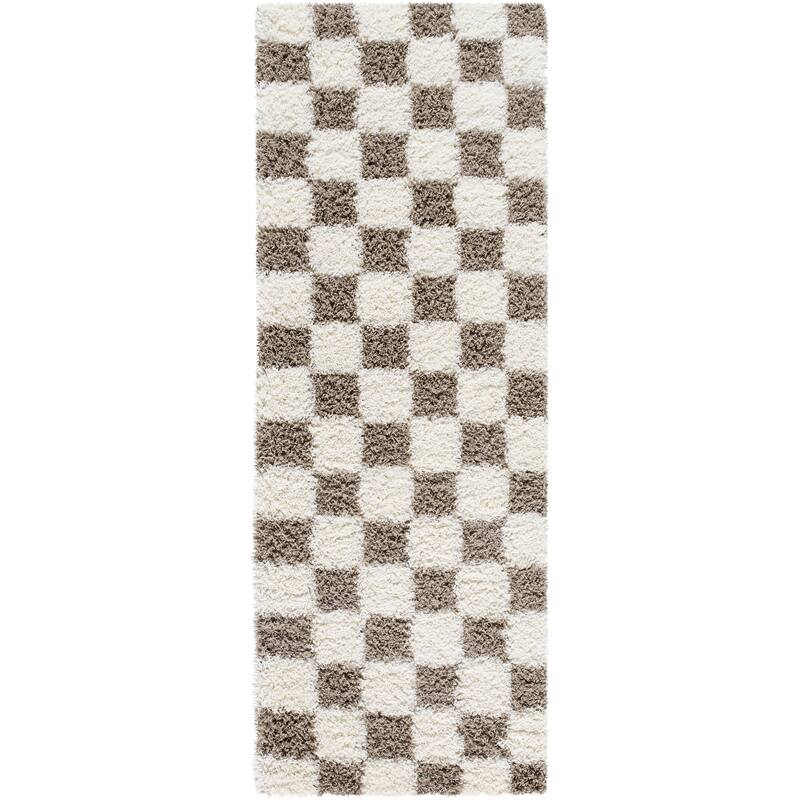 Livabliss Urban Shag Kids & Tween Area Rug - 2' 7" x 7' 3" - Cream/Brown - Runner
