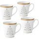 preview thumbnail 1 of 3, Noritake Charlotta Gold Set Of 4 Holiday Tree Mugs, 12 Oz.
