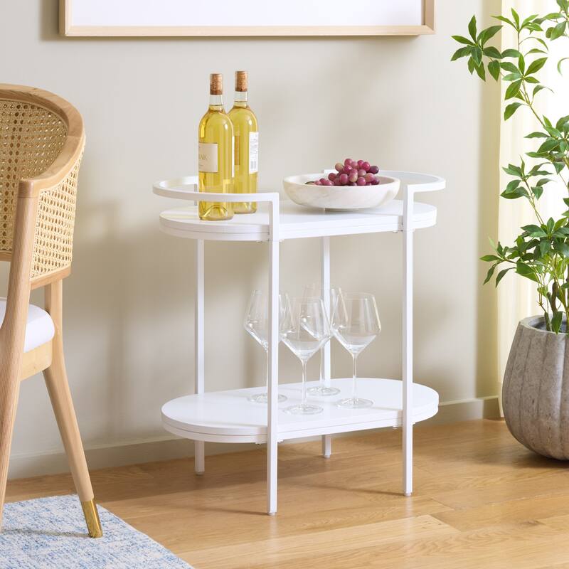 SAFAVIEH Home Inessa 2 Tier Bar Cart - 26"W x 14"D x 26"H