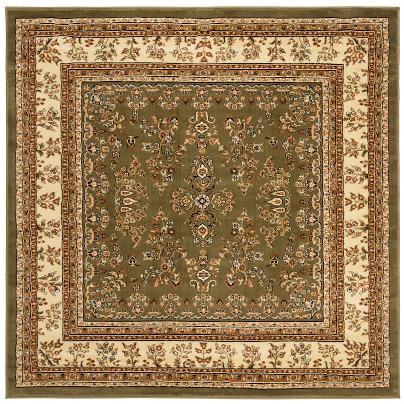 SAFAVIEH Lyndhurst Kuralay Traditional Oriental Rug - 6' Square - Sage/Ivory - Square