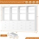 preview thumbnail 71 of 76, Kyrvo Freestanding Closet System with 3 Wooden Drawers ＆ Hanging Rod ＆ Storage Shelf, Modular Walk-in Closet Organizer Wardrobe
