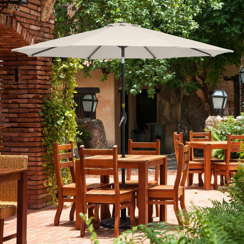 LIVOOSUN 9ft Patio Umbrella Outdoor Table Umbrella with Tilt and Crank