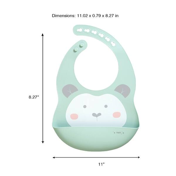 Saro Sweet and Fun Silicone Spoon & Bib Set