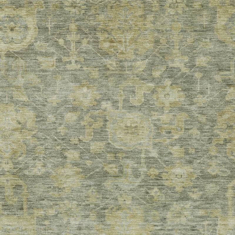 HomeRoots Damask Traditional Rectangle Outdoor Rug