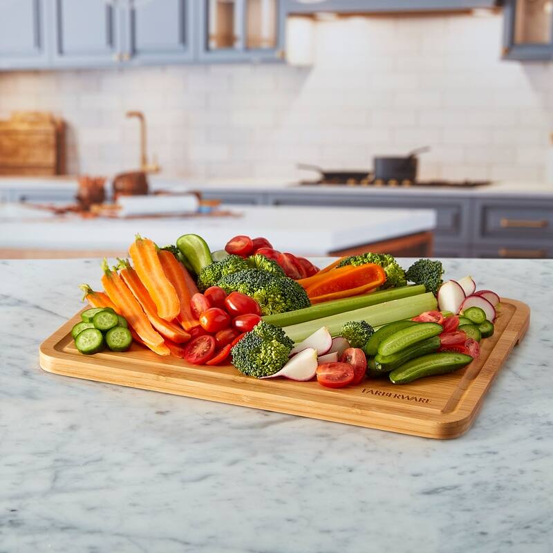 Farberware Snackle Box: 11-Compartment Organizer with Bamboo Lid, 11x16