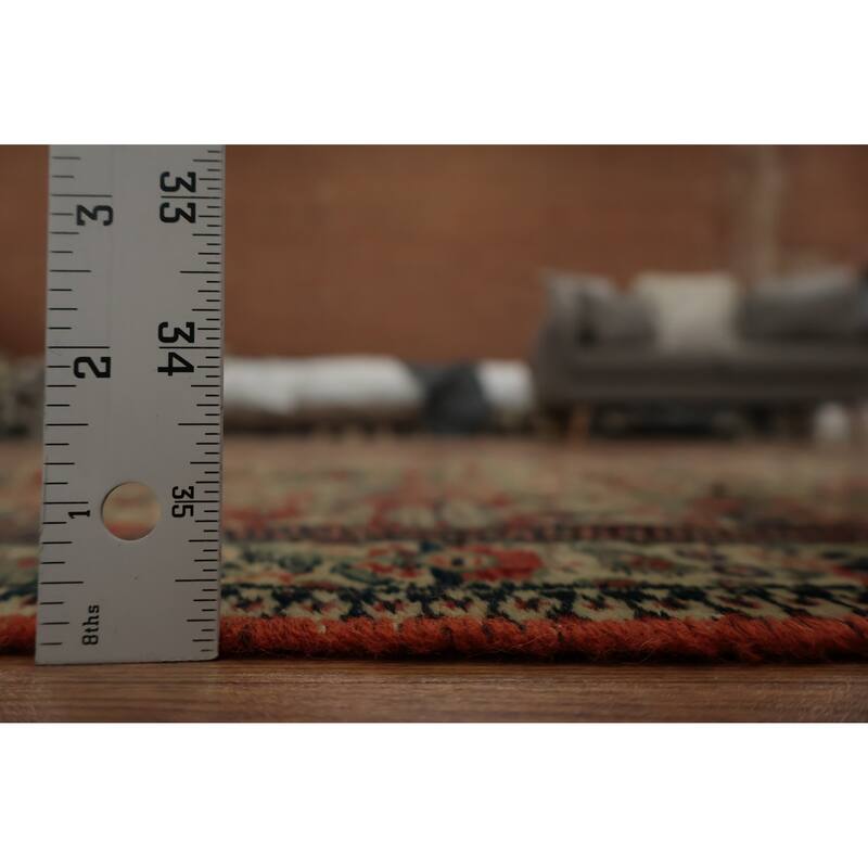 Hand Knotted Oriental 100% Wool Carpet Traditional Floral Beige & Ivories Senneh Area Rug - 6' 2'' X 3' 9''