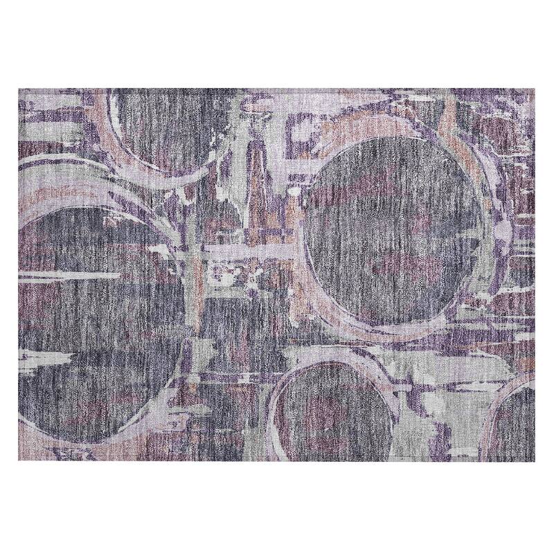 Machine Washable Indoor/ Outdoor Chantille Contemporary Abstract Rug