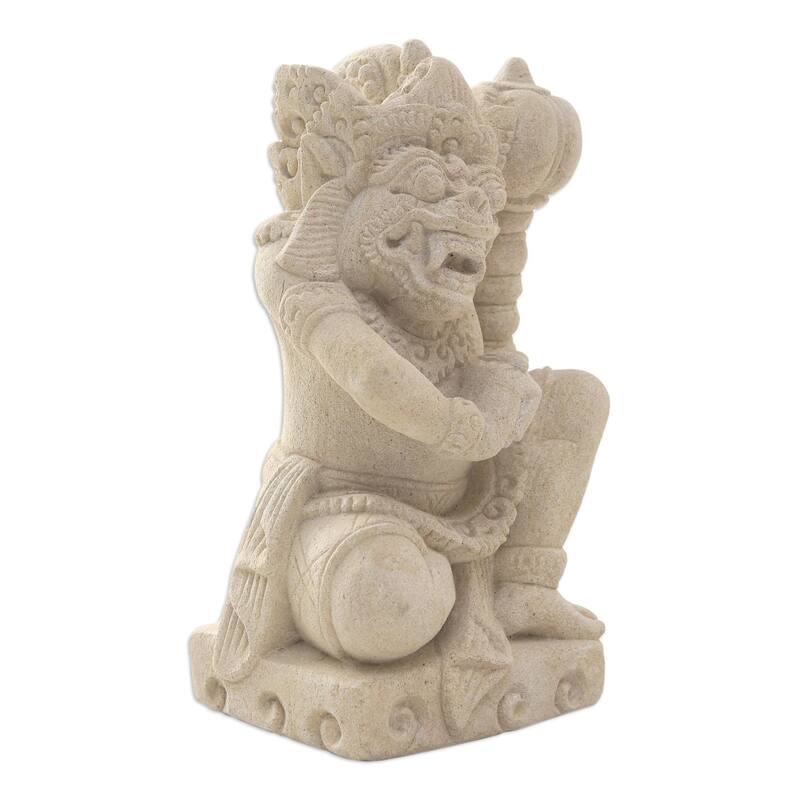 Novica Handmade General Hanoman Sandstone Statuette