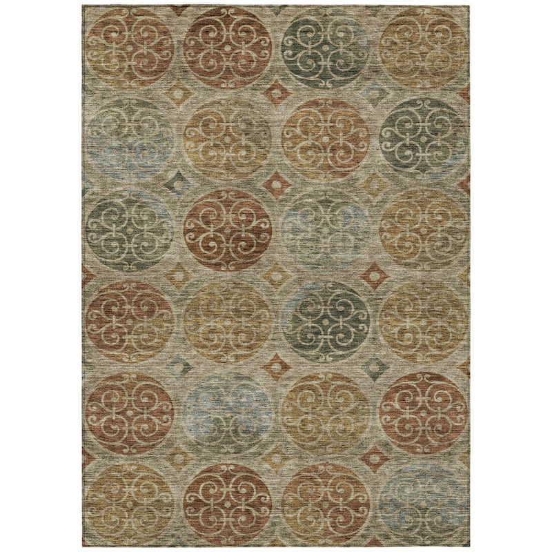 HomeRoots Trellis Transitional Rectangle Outdoor Rug