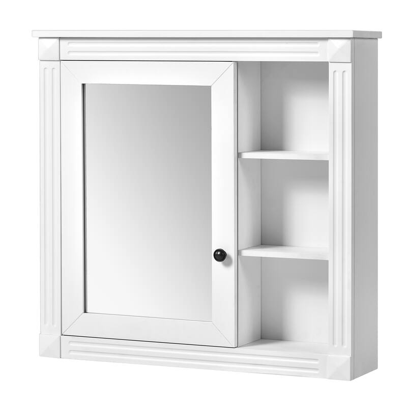 Wall Mounted Bathroom Medicine Cabinet with Mirror and Storage Shelf