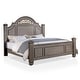 preview thumbnail 12 of 22, Furniture of America Vame Traditional Grey Wood 6-Piece Poster Bedroom Set