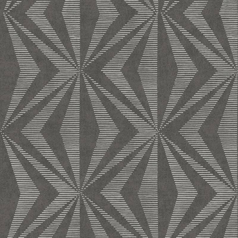 Advantage Monge Charcoal Geometric Wallpaper