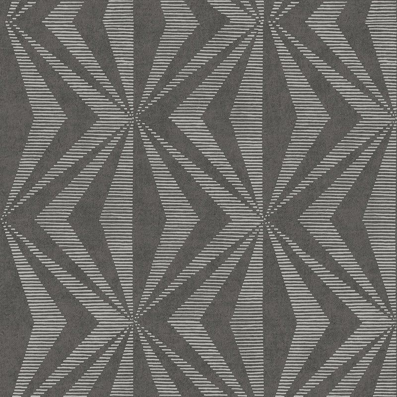Advantage Monge Charcoal Geometric Wallpaper