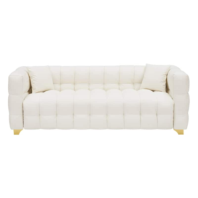 80" American Body Structure Deep Seat Sofa Technology Cloth 3 Seater Couch with Waterproof, Stain-proof and Anti-cat Paw
