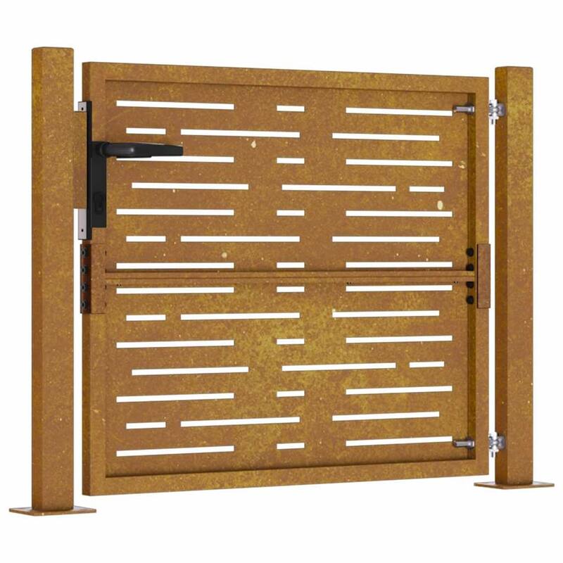 vidaXL Garden Gate Corten Steel Square Design