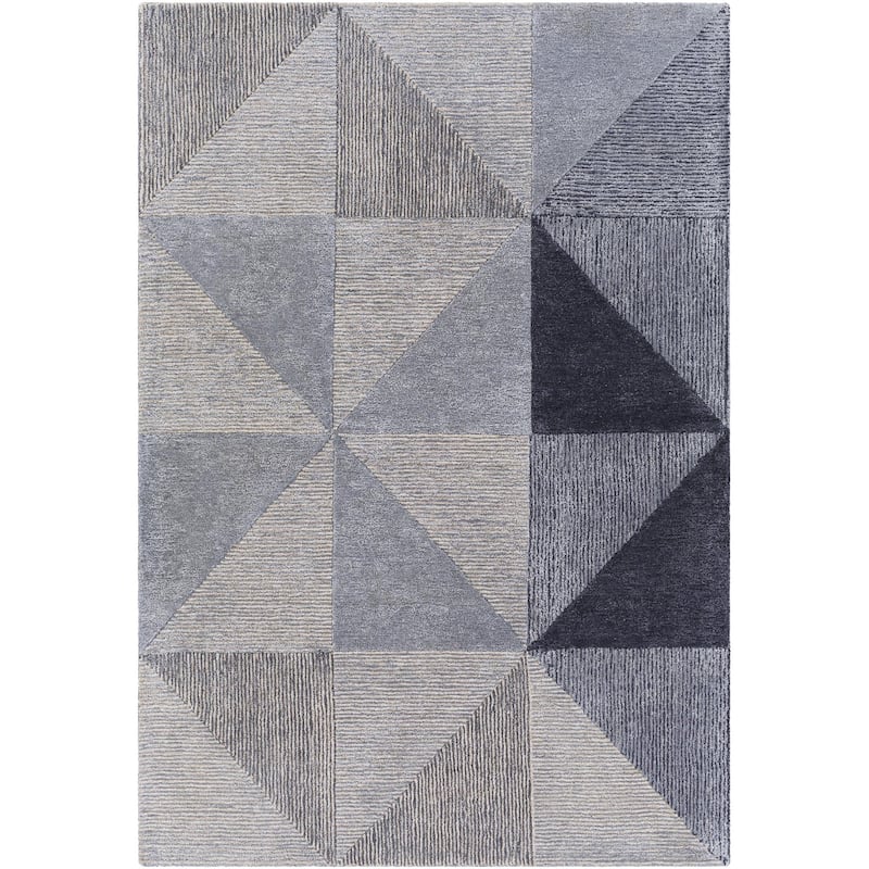 Amber Modern Patchwork Area Rug