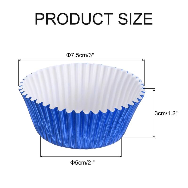 100Pcs Cupcake Muffins Liners Cupcake Holders - Blue