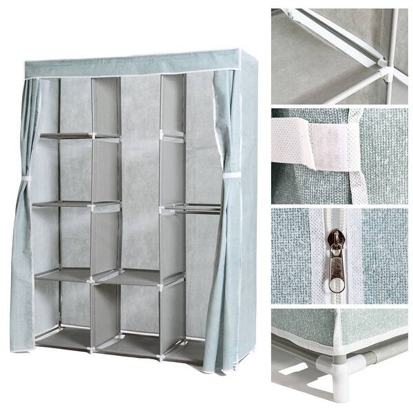 Shop Gymax Portable Clothes Closet Storage Organizer Fabric