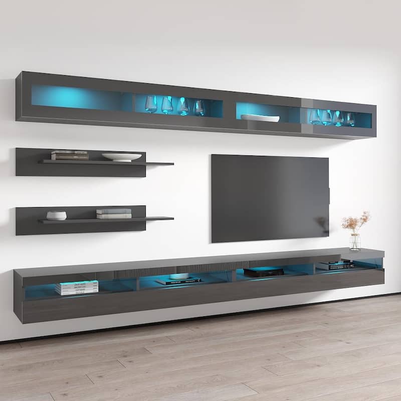 Fly I 35TV Wall Mounted Floating Modern Entertainment Center