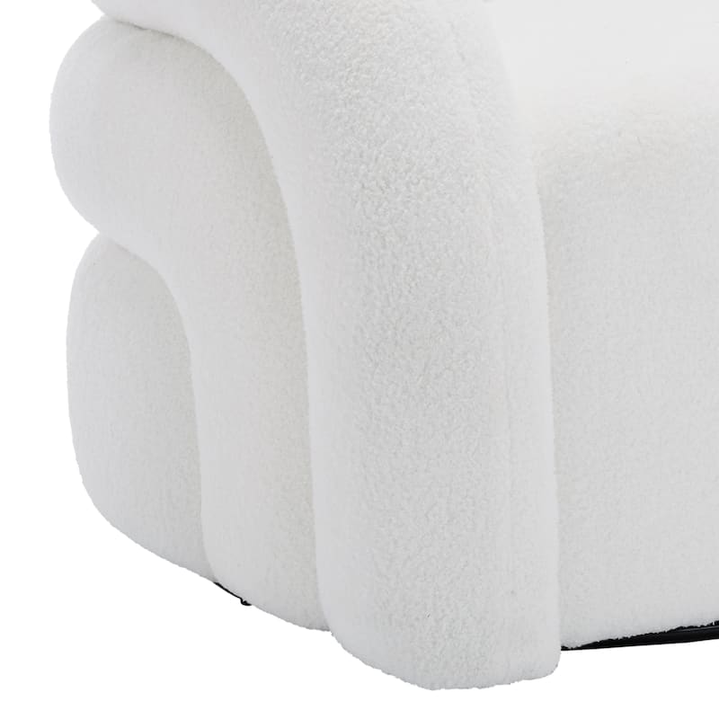 Upholstered Swivel Barrel Accent Chair