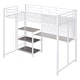 preview thumbnail 7 of 34, Twin Size Metal Loft Bed with Desk, Shelves, and Ladder - Sturdy Steel Frame for Kids' Exploration