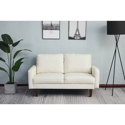 Faux leather 58'' Square Arm Loveseat