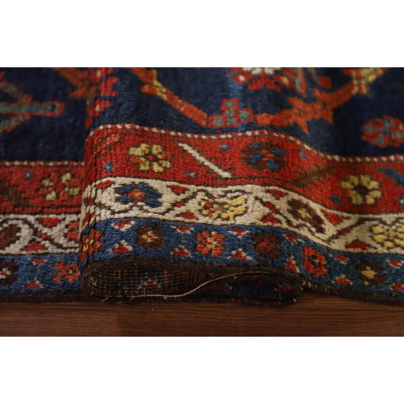 Antique Heriz Bakhshayesh Persian Runner Rug Handmade Wool Carpet - 3'5"x 13'2"