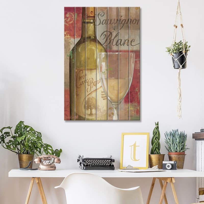 Vin Abstrait II Print On Wood by Lisa Audit - Multi-Color
