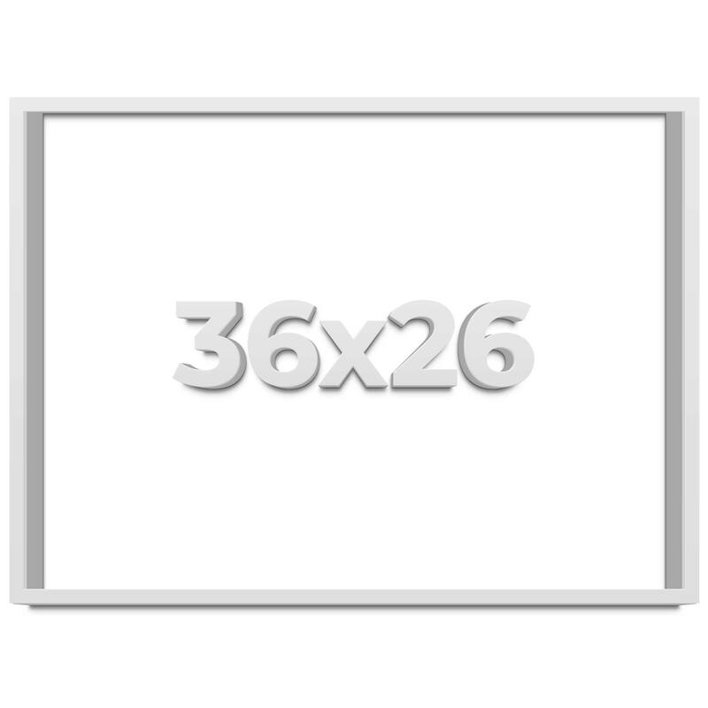 36x26 Shadow Box Frame White 1 Real Wood