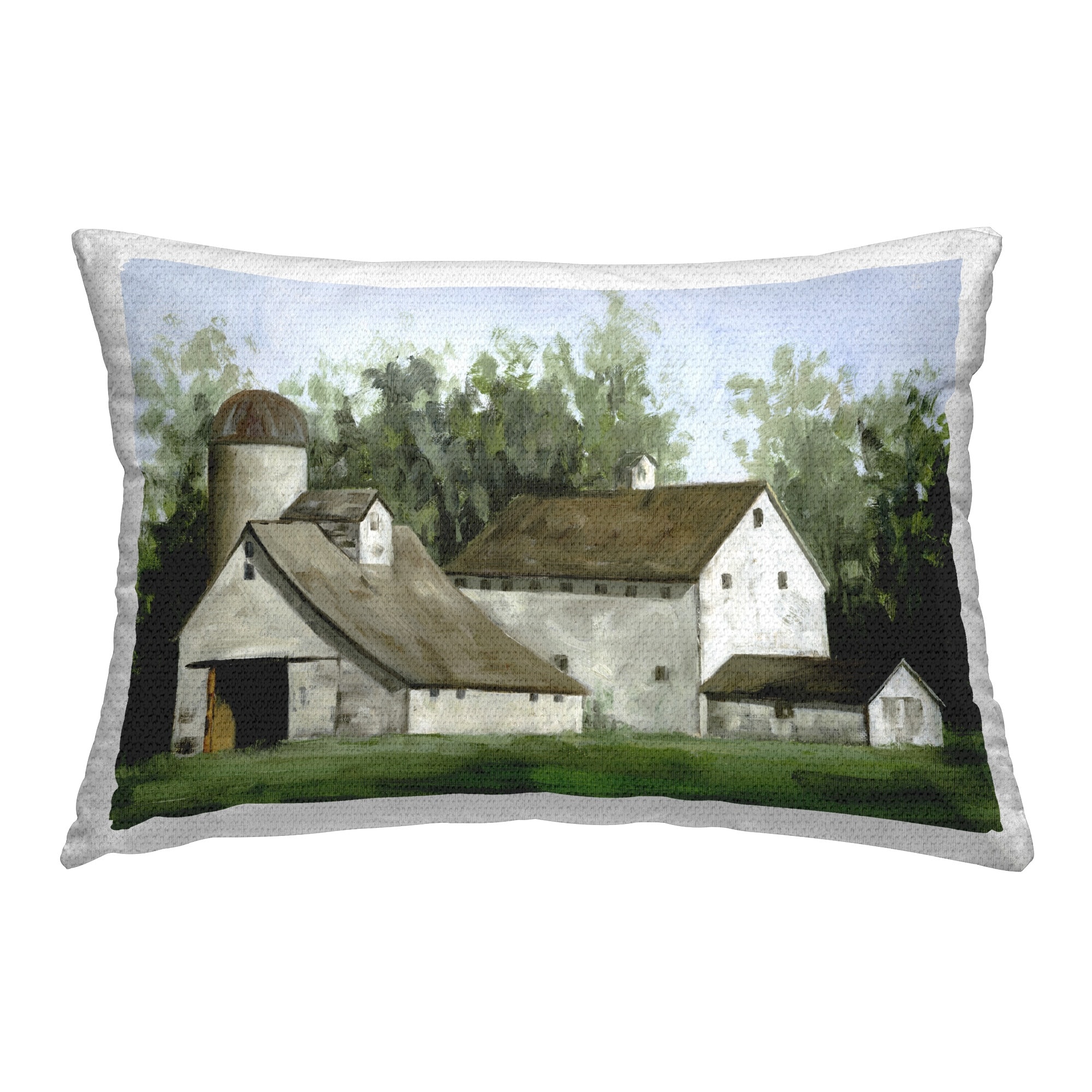 Stupell White Barn Farmhouse Printed Outdoor Throw Pillow Design by White Ladder