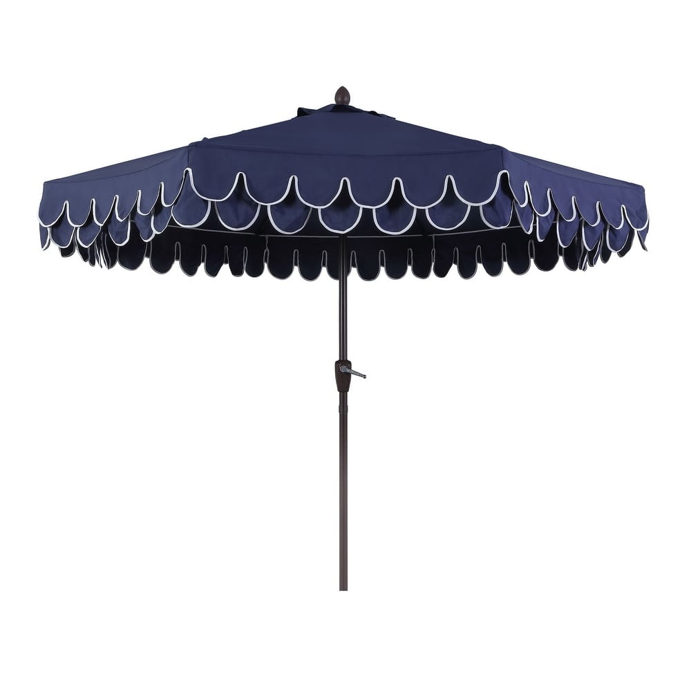 9ft Fringe Patio Umbrella Auto-Tilt, Crank, by JONATHAN Y
