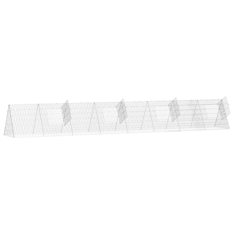 vidaXL Rabbit Cage Silver 650 x 55 x 55 cm Galvanised Steel
