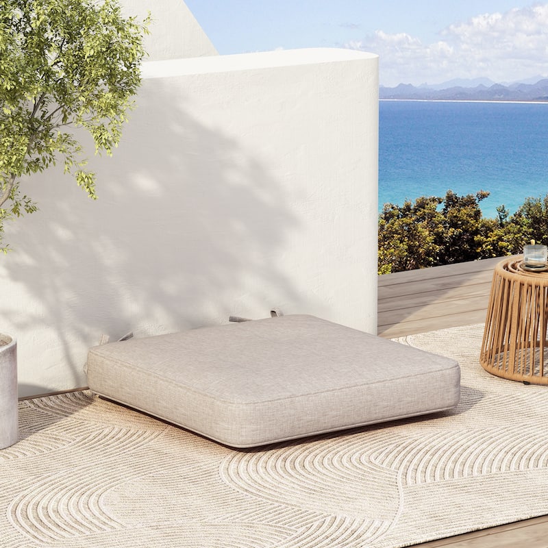 Christopher Knight Home - Noah Outdoor Dining Chair Cushion with All-Day Comfort and Secure Stay-Put Ties - Beige