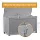 preview thumbnail 8 of 20, 32 Inch Kids Wooden Toy Box Storage with Safety Hinged Lid