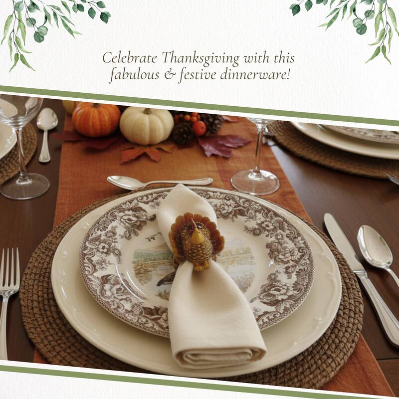 Spode Woodland Dinner Plate Birds Motif - 10.5