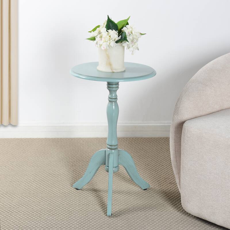 StyleCraft Harbor Breeze Round Pedestal Side Table