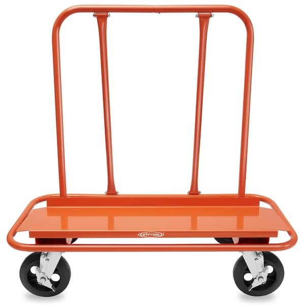 Shop Drywall Sheet Cart Panel Dolly W 4 Swivel Wheels Orange Gyptool 4 Swivel Wheels Overstock 30827969