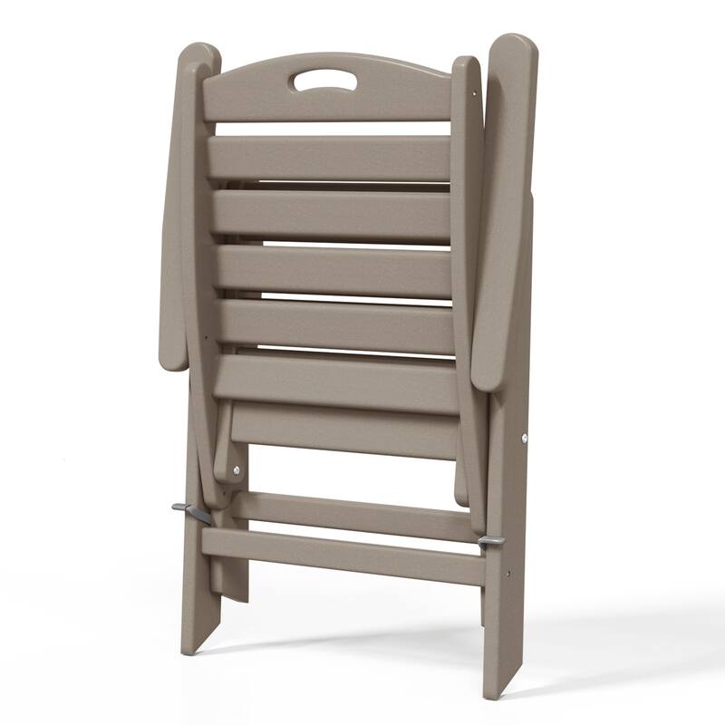 Laguna 7-Piece Rectangular Table Folding Highback Chair Dining Set