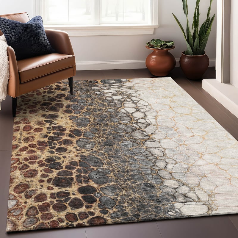 Premium Washable Super Soft Abstract Ombre Mayfield Rug