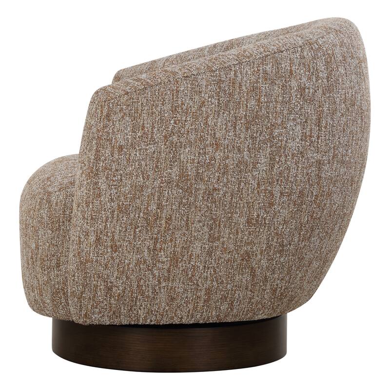 Solid Dunes Barrel Back Swivel Chair - 33" - Brown