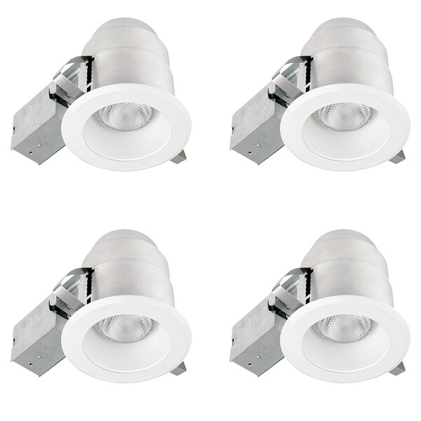 5" Ridged Baffle Round Trim Recessed Light Kit 4Pack, 4.25" Hole Size. Opens flyout.